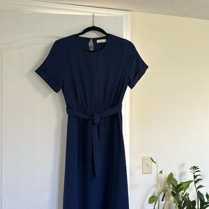 Roolee Maxi Navy Blue Dress